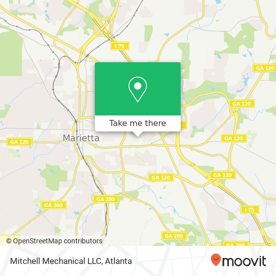 Mapa de Mitchell Mechanical LLC