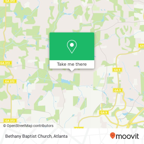 Mapa de Bethany Baptist Church