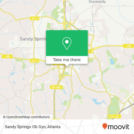 Sandy Springs Ob Gyn map