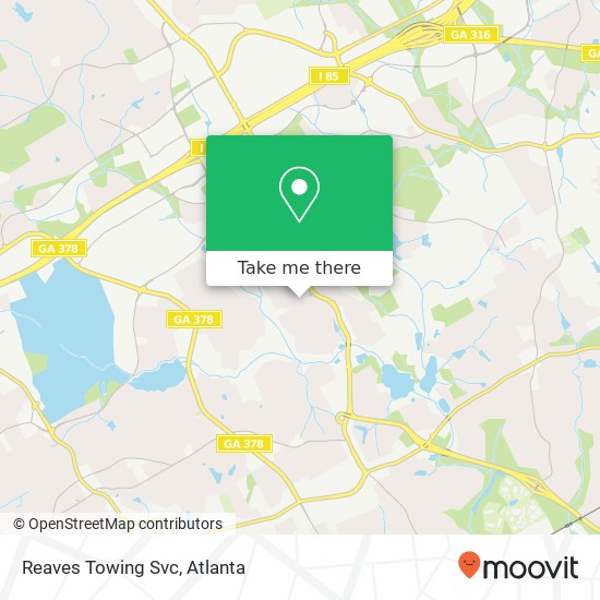 Reaves Towing Svc map