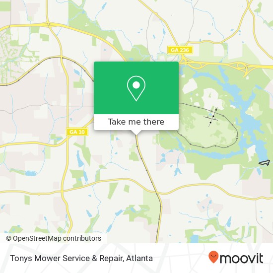 Tonys Mower Service & Repair map