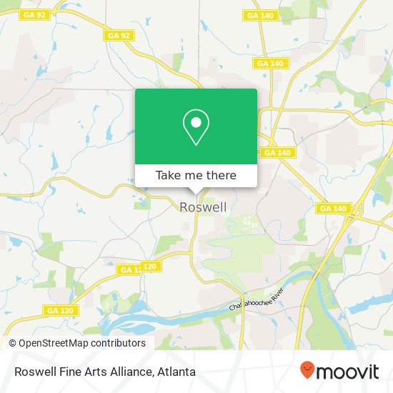 Mapa de Roswell Fine Arts Alliance
