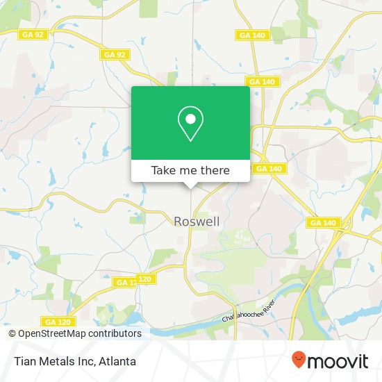 Mapa de Tian Metals Inc