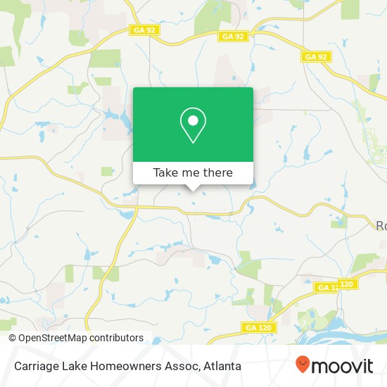 Carriage Lake Homeowners Assoc map