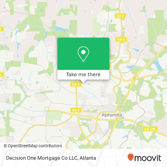 Mapa de Decision One Mortgage Co LLC