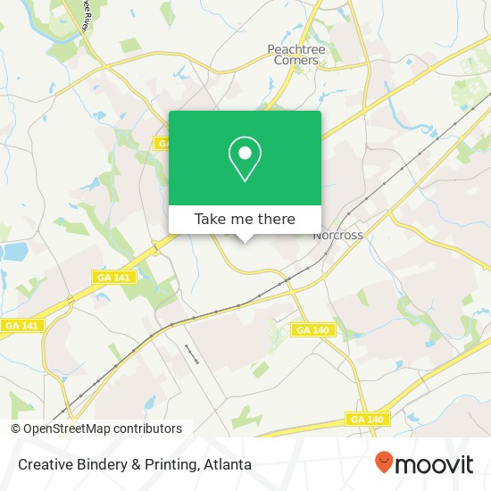 Mapa de Creative Bindery & Printing