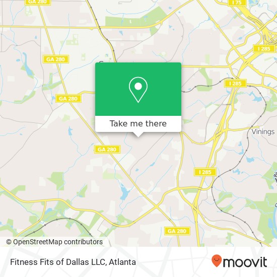 Mapa de Fitness Fits of Dallas LLC