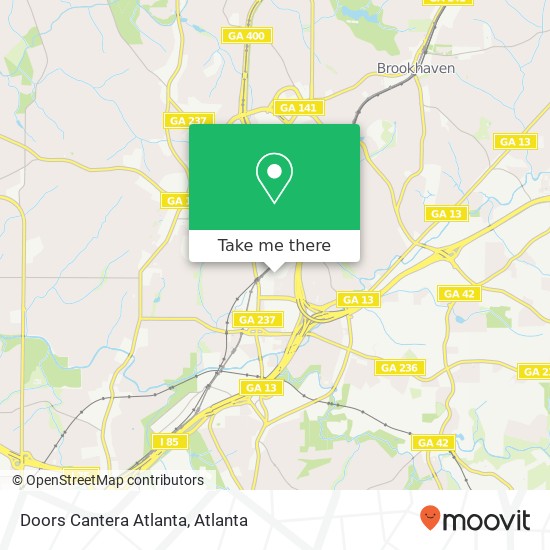 Mapa de Doors Cantera Atlanta