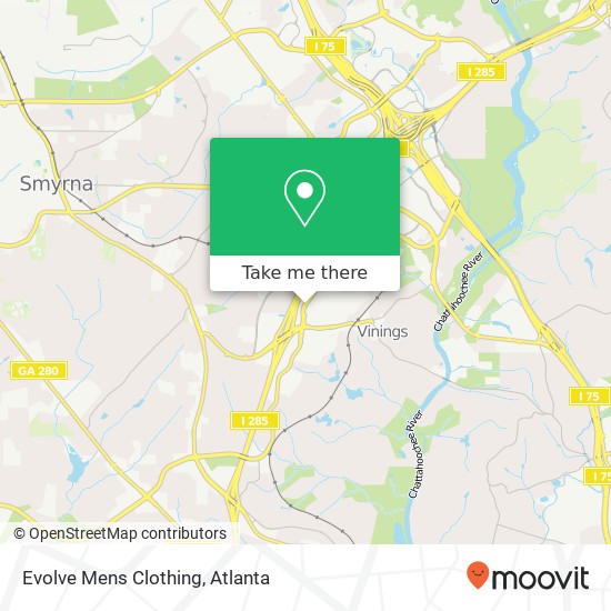 Mapa de Evolve Mens Clothing