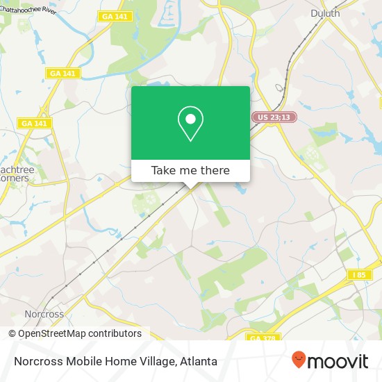 Mapa de Norcross Mobile Home Village