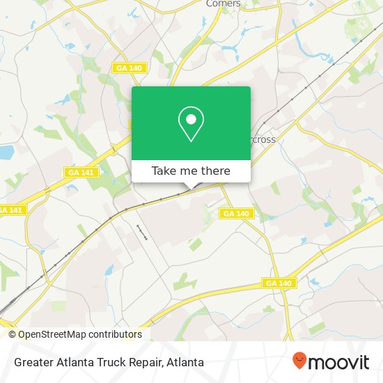 Greater Atlanta Truck Repair map