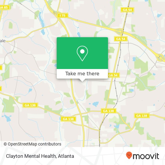 Clayton Mental Health map