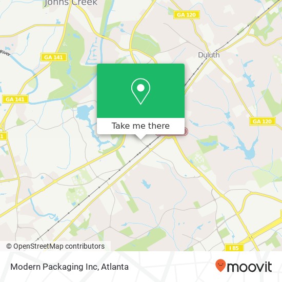 Modern Packaging Inc map