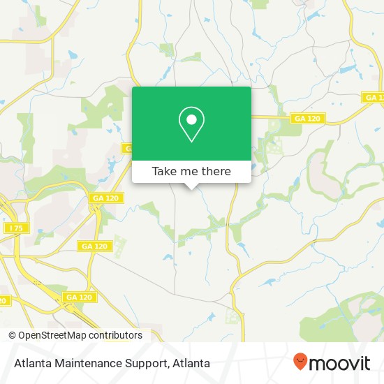 Atlanta Maintenance Support map