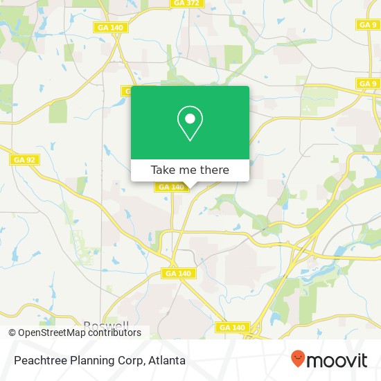 Mapa de Peachtree Planning Corp