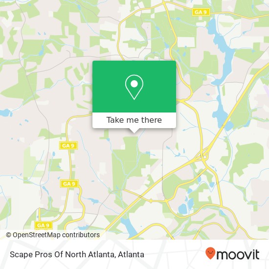 Mapa de Scape Pros Of North Atlanta