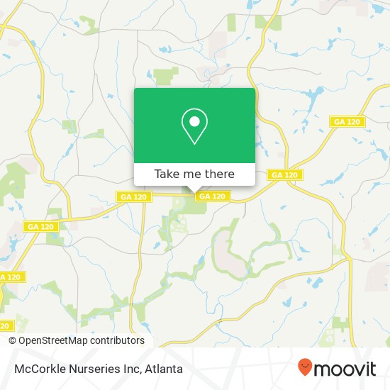 Mapa de McCorkle Nurseries Inc