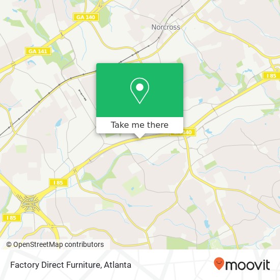 Mapa de Factory Direct Furniture