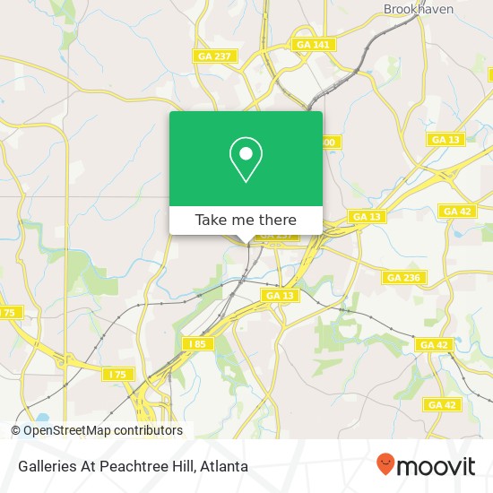 Mapa de Galleries At Peachtree Hill