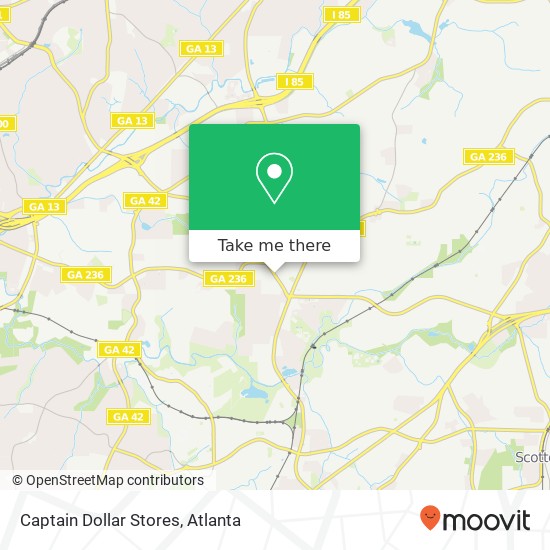 Captain Dollar Stores map