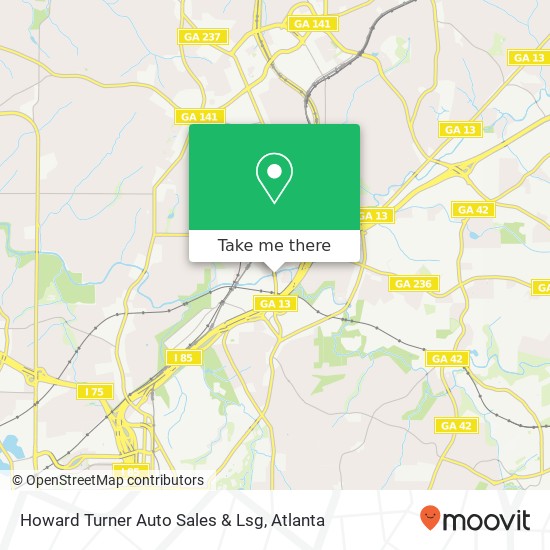 Howard Turner Auto Sales & Lsg map