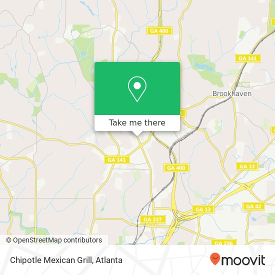 Mapa de Chipotle Mexican Grill