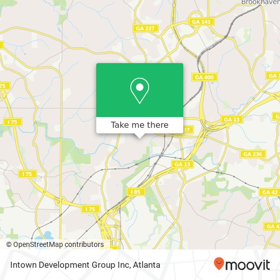 Mapa de Intown Development Group Inc