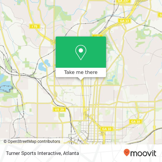 Turner Sports Interactive map