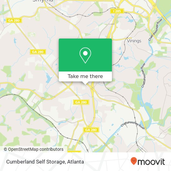 Mapa de Cumberland Self Storage