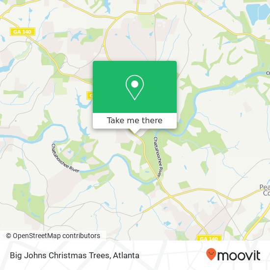 Mapa de Big Johns Christmas Trees