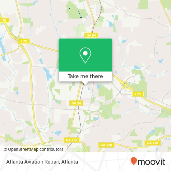 Mapa de Atlanta Aviation Repair