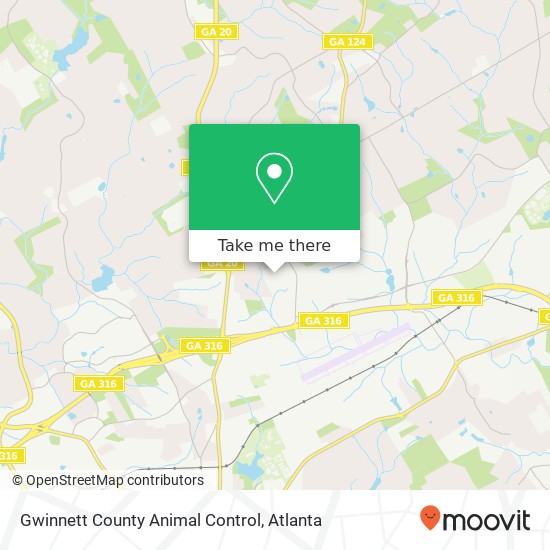 Mapa de Gwinnett County Animal Control