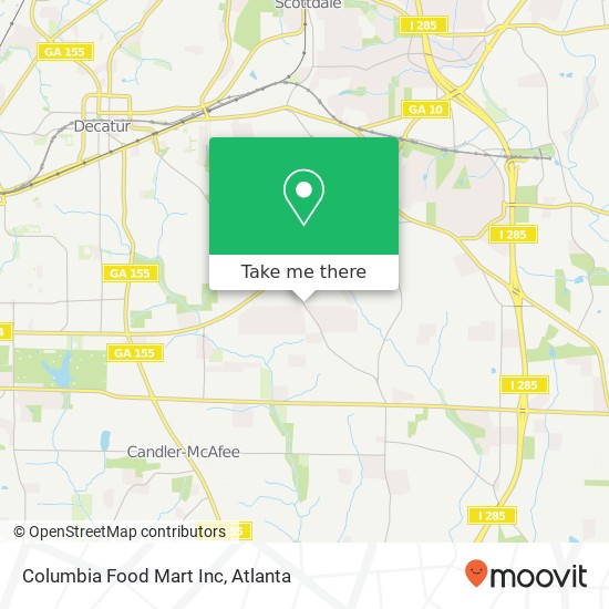 Mapa de Columbia Food Mart Inc