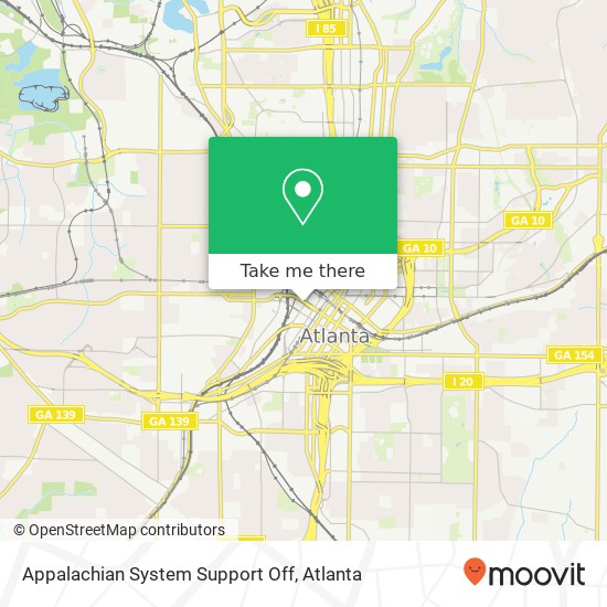 Mapa de Appalachian System Support Off