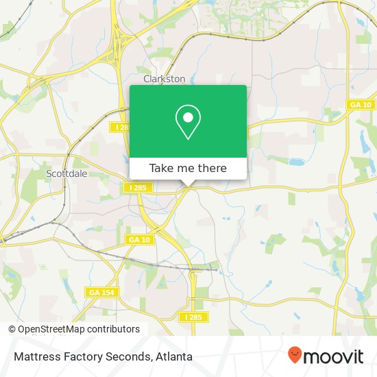 Mapa de Mattress Factory Seconds