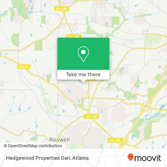 Hedgewood Properties Dari map