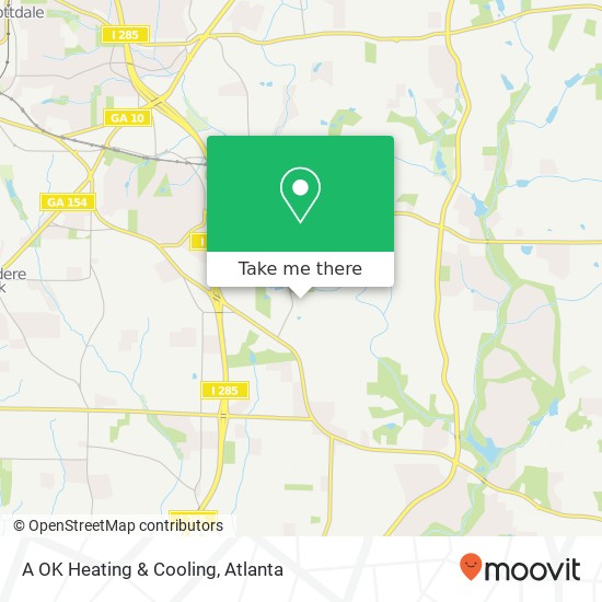 Mapa de A OK Heating & Cooling