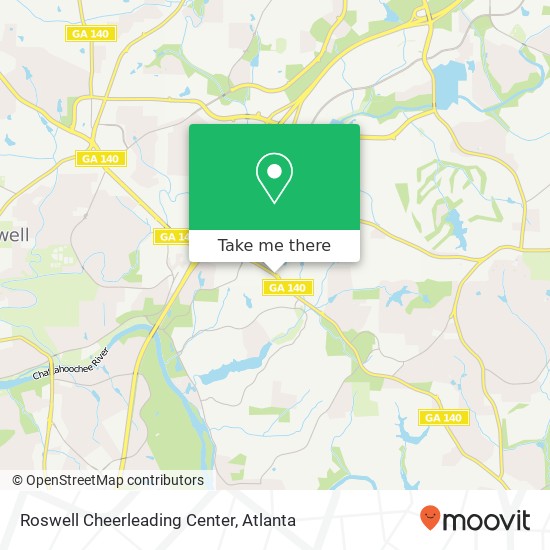 Mapa de Roswell Cheerleading Center