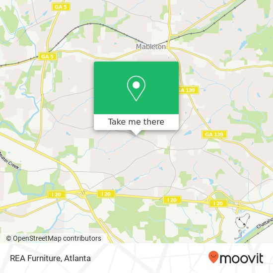 REA Furniture map