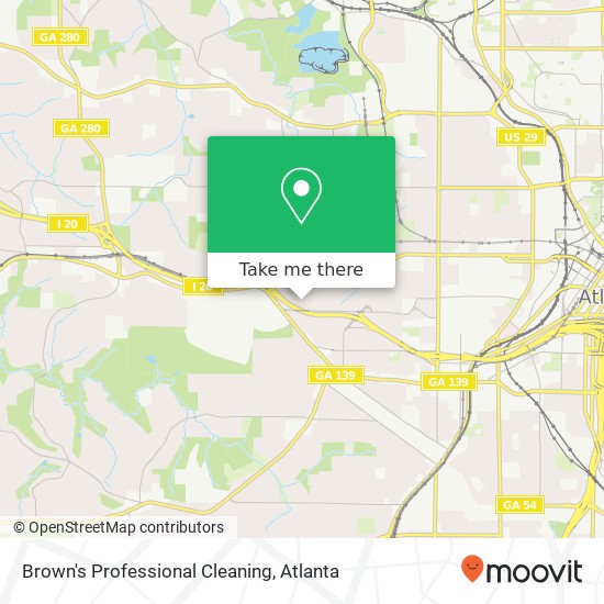 Mapa de Brown's Professional Cleaning