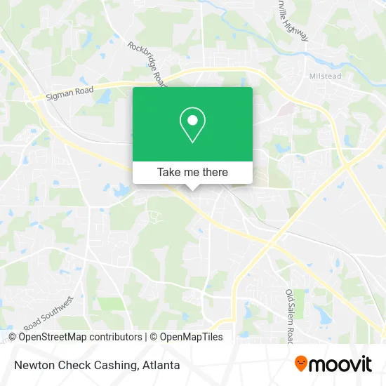 Newton Check Cashing map