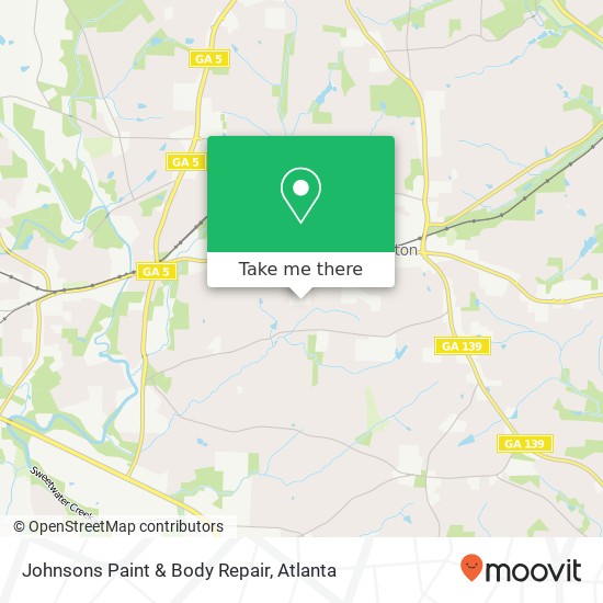 Johnsons Paint & Body Repair map