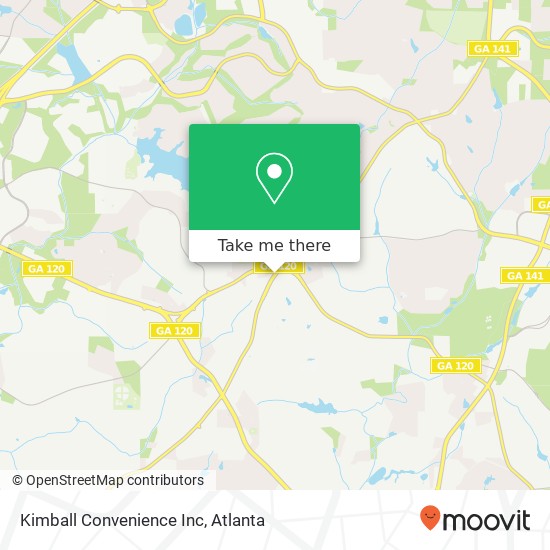 Mapa de Kimball Convenience Inc