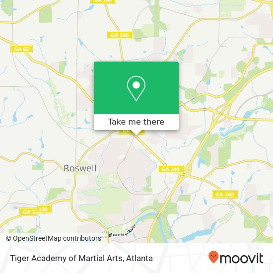 Mapa de Tiger Academy of Martial Arts