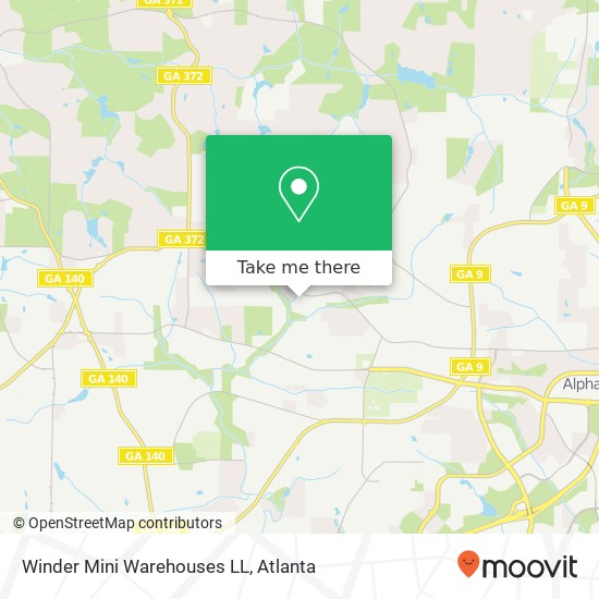 Winder Mini Warehouses LL map