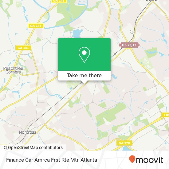 Finance Car Amrca Frst Rte Mtr map