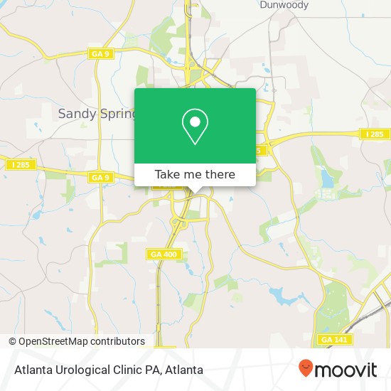 Atlanta Urological Clinic PA map