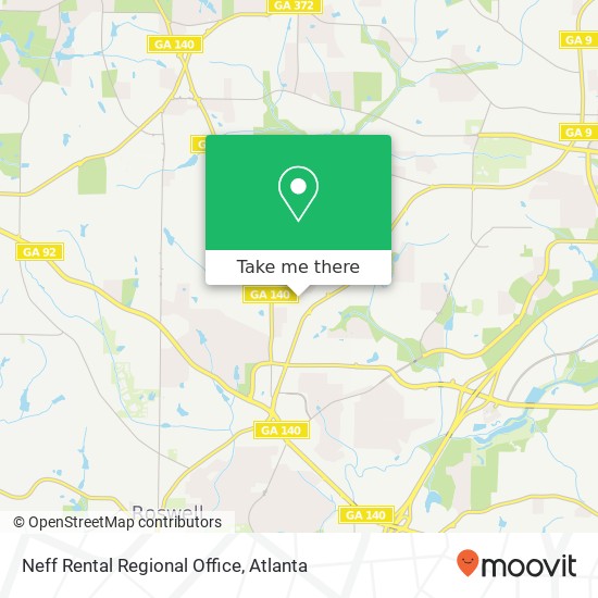 Neff Rental Regional Office map