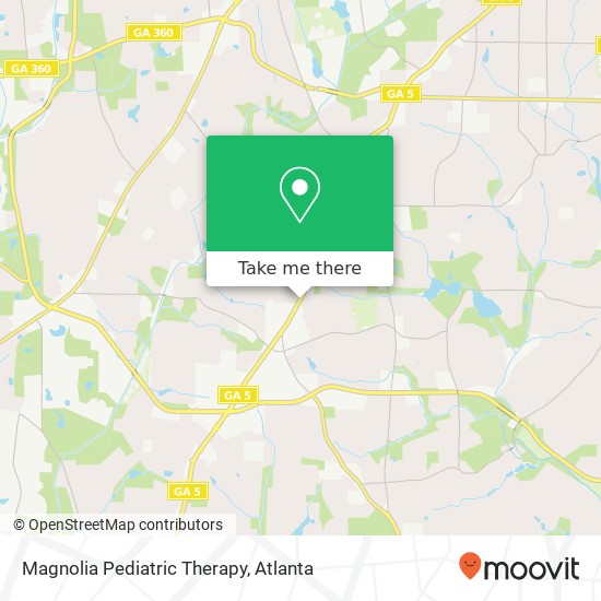 Mapa de Magnolia Pediatric Therapy