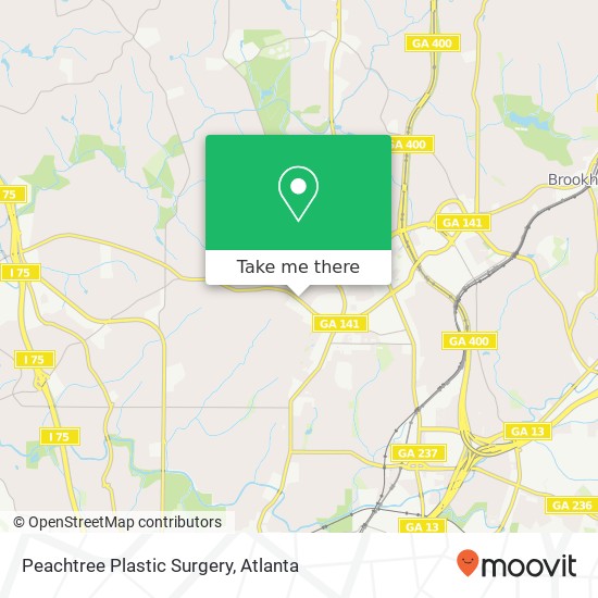 Mapa de Peachtree Plastic Surgery